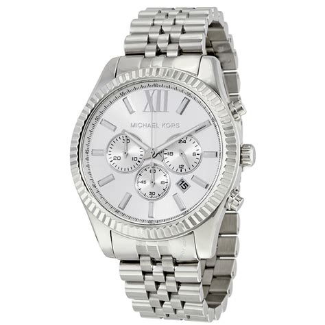 michael kors men's watches silver